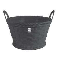 SEBOR Trug Woven Basket 44cm Charcoal