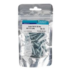 IFASTEN Bolt & Nut Gutter M6x25mm 25 Pp