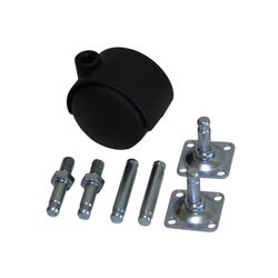 CASLAD Twin Wheel With Fittings 50mm - 2 Pack