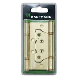 Kaufmann Flush Hinge Steel 100mm B/plated (pair)