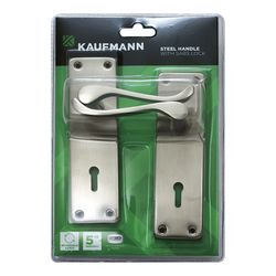 Kaufmann Lockset 2l Ms 6inch Victorian Scroll Sn