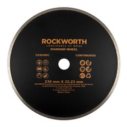 ROCKWORTH Diamond Wheel 230mm Continuous Rim