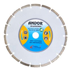 &OR Diamond Disc Segmented Ss 230x2.6/7mm