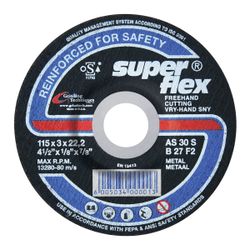 SUPERFLEX Cutting Disc Dome Steel 115x3mm