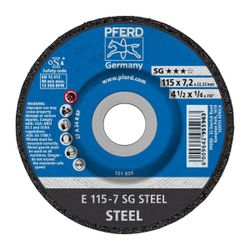 PFERD Grinding Whl Steel Dome 115mm X7.2mm Sg