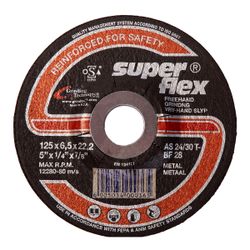 SUPERFLEX Grinding Disc Dome Steel 125x6.5mm