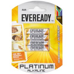EVEREADY Battery Platinum Alkaline Aaa 4 Pack