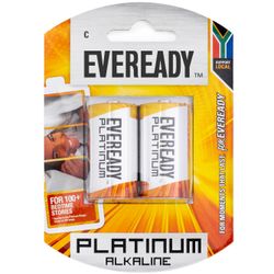 EVEREADY Battery Platinum Alkaline C 2 Pack
