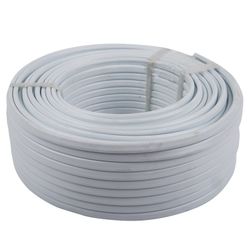 Cable Flat 2 Core + Earth White 20m 1.5mm