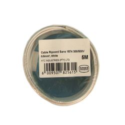 Cable Ripcord White 5m 0.5mm