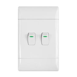 CBI Light Switch 2l1w 2x4 White