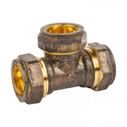 Compression Brass Tee Cxcxc 22mm Sabs