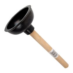 Force Cup Plunger 100mm Wooden H&le