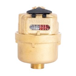 Water Meter 15mm Piston Type Brass