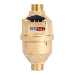 Water Meter 20mm Piston Type Brass