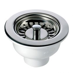 Waste Sink Lrg Strainer & Plug 90mm