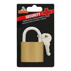 MACKIE Padlock Sec + B/plated 38mm