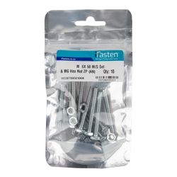 IFASTEN Set Screw Ms & Nut Zp M6x50mm 10 Pp
