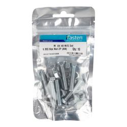 IFASTEN Set Screw Ms & Nut Zp M8x40mm 10 Pp