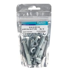 IFASTEN Set Screw Ms & Nut Zp M10x60mm 10 Pp