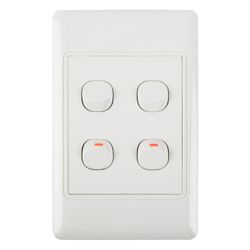 NEXUS Light Switch With Cover 16amp 4x2 1way 4l