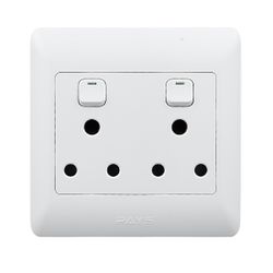 NEXUS Socket Switch With Cover 16amp 4x4 Double