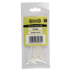 NEXUS Cable Ties T30r 3.6mmx150mm White 100 Pack