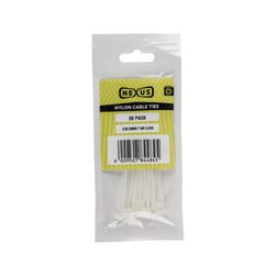 NEXUS Cable Ties T501 4.8mmx300mm Black 100 Pack