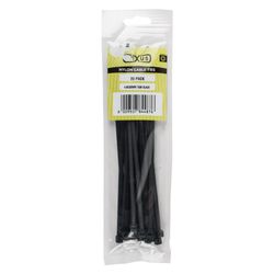 NEXUS Cable Ties T120r 7.6mmx400mm Black 20 Pack