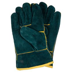 STRIKE-ARC Leather Welding Glove Cuff Grey/green 2