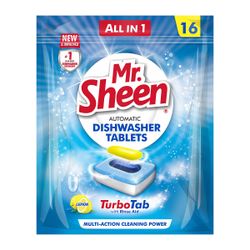 Mr Sheen Dishwasher Automatic Tablets Lemon 16pc