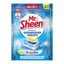 Mr Sheen Dishwasher Automatic Tablets Lemon 32pc