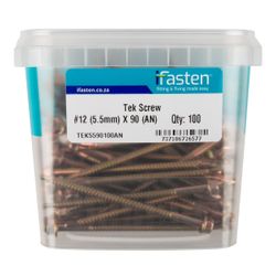 IFASTEN Tek Screw No12 5.5mmx90mm 100 Pt
