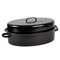 Kaufmann Oval Enamel Coated Pan + Lid 8l
