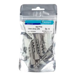 IFASTEN Wall Plug 12mm Grey 10 Pp