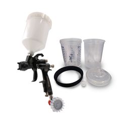 WALCOM Slim Kombat Spray Gun 1.3mm + Fixon Paint System 800ml- 190mu