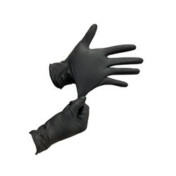 FIXON Nitrile Diamond Glove Textured 6mil 240mm Black L (50pcs/25 Pairs)
