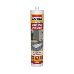 123976 SOUDAL Universal Silicone White 270ml