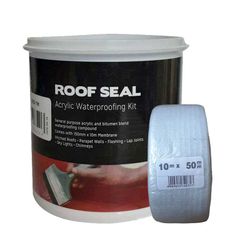 Roof Seal Kit Acryl 1ltr Black C/membrane