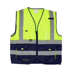 Vests PIONEER Signaling With Zip Id Pocket Lime/navy Med Vo3