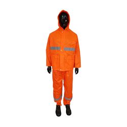 Rainsuit Rubberised Hi-vis Refl Tape Orange S