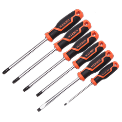 6pc Screwdriver Set Soft H&le (sl, Tx,ph, Pz)
