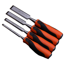 4pcs Orange Black H&le Wood Chisel Set