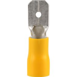 Pre-ins Male Disconnect Yellow 6.3mm (25)