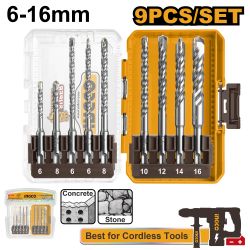 Drill Bit Set Sds+ 9pcs 6 16mm Plst Casing