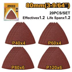 S& Sheet 80mm Alum Oxide 20pcs