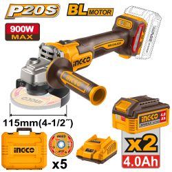 20v Ps+c/l B/l Grinder 115mm Kit