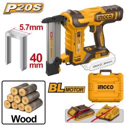 20v Ps+c/l Crown Stapler 5.7x40mm + Acc In Case