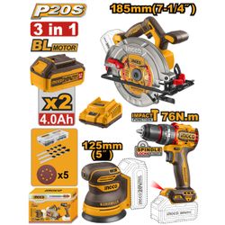 20v Ps+c/l Combo 3in1 Incl Assy 2xbatt+ch