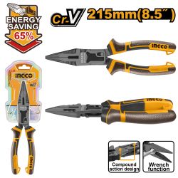 Plier Compound L/nose 215mm Cr V